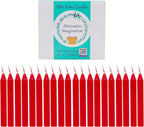 Alternative Imagination Red Chime Candles - 20 Pack of Unscented 4 Inch Mini Taper Candles - Dripless Long Burning Ritual Candles for Meditation, Spell Work, Birthdays, Ceremonies & Home Decor
