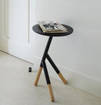 Lili Side Table – Modern Luxury End Table with Wood Top & Stainless Steel Rod Legs, Commercial Grade Quality for Living & Bedrooms
