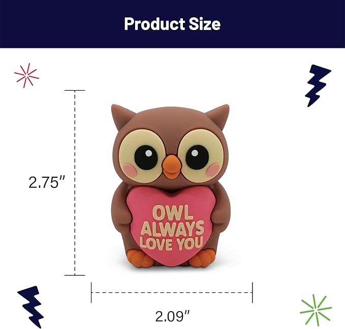 Sweethearts Figurine – Miniature Home Accent, Small Tabletop Ornament for Shelf, Desk, or Living Room Décor – Owl