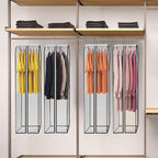 Clear Garment Bags for Hanging Clothes Gusseted Storage Covers PEVA Material Breathable Side Zipper Closet Organizer for Dresses Coats Suits 4 Pack 40" x 24" x 10"