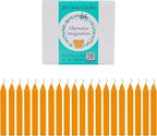 Alternative Imagination Orange Chime Candles - 20 Pack of Unscented 4 Inch Mini Taper Candles - Dripless Long Burning Ritual Candles for Meditation, Spell Work, Energy & Home Decor