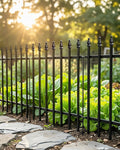 ARIFARO Metal Garden Fence 24" H x 24" W (5 Pack, Length 10 ft) Decorative Fencing, No Dig Border Fencing for Outdoor Patio Yard Flower Bed Animal Barrier