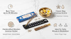 Wooden Holder with Nag Champa 250 GMS Incense Gift Set with Wooden Holder Hand-Rolled Agarbatti | Long-Lasting Floral Aroma for Pooja, Meditation & Home Fragrance