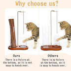 Incense Holder for Sticks,Glass Cups Doesn't Fall Over with Adhesive-Backed Hook and Loop Fastener,2 in-1 Incense Sticks Holder for Meditation, Yoga, Spa,Decor (Dark Wood Base)