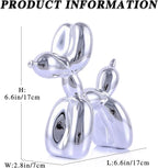 Silver Balloon Dog Decor - Animal, Shelf, Preppy Room, Cute Statue, Modern Sculpture, Gold Decorations, Small Figurines