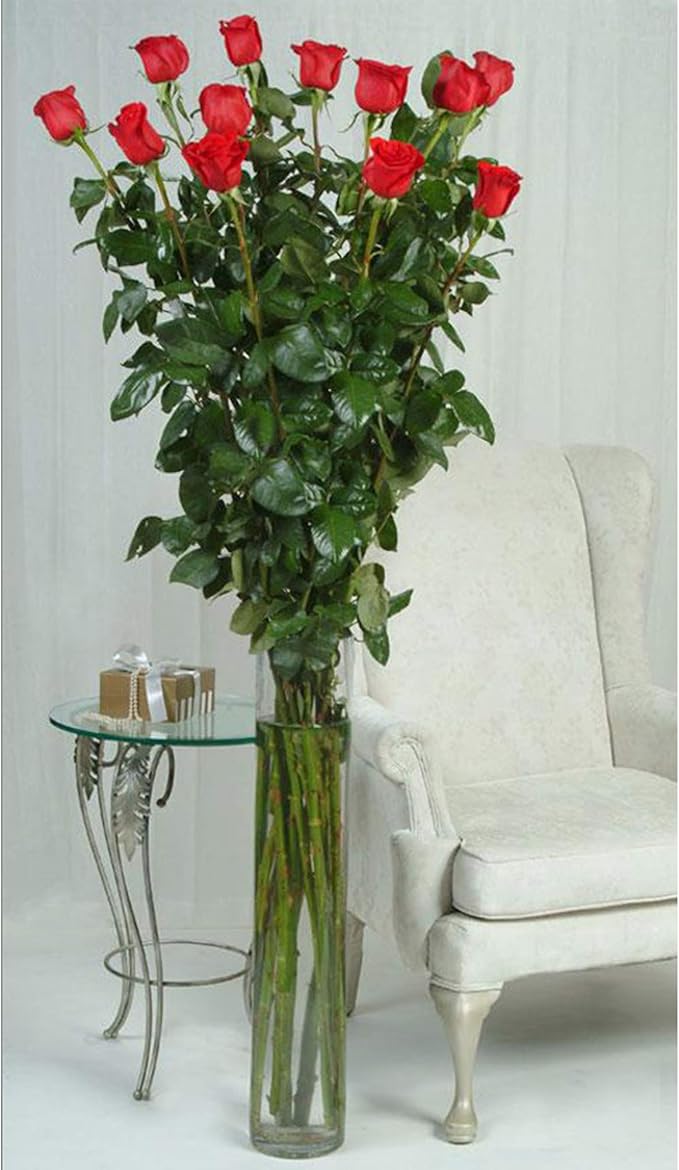WGV Cylinder Vase, Diameter 5", Height 20", Clear Glass Floral Planter Container, Tall Centerpiece Arrangement for Wedding Party Event Home Office Decor, 1 Piece