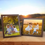 Giftgarden 8x10 Picture Frame Brown Set of 7 Rustic Walnut-Color Photo Frames 8 by 10 for Wall or Tabletop