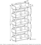 Furinno TURN-N-TUBE 4-Tier Display Shelf, Storage Shelves, Book Shelf, Open Shelves with Rounded Corner Top Edges, for Organization and Storage, Living Room, Home Office, Flagstaff Oak