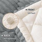 Smiry Pet Couch Cover for Dogs Washable, Non-Slip Fuzzy Couch Covers for 3 Cushion Sofa Pet Friendly, Soft Thick Furniture Protector Sofa Slipcover Mat for Dogs (Grey, 27.6" x 70.9")