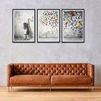 Novatique Graffiti Canvas Wall Art Graffiti Girl with Butterfly Canvas Print Wall Art Street Art Picture Banksy Poster Artwork for Bedroom,24" x 36" x 3pcs