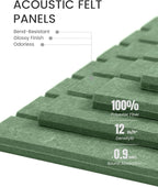 Large Felt Bulletin Board 36"x24" Cork Board Alternative - 6 Pack with 40 Safe Removable Adhesive Tabs, Cork Boards for Walls for Home Office Classroom Pin Board-Moss Green
