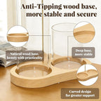 2-in-1 Glass Incense Burner with Ash Collector and Incense Stick Storage Upside Down Hanging Incense Holder, Anti-Splashing Design, Perfect for Meditation, Yoga, Spa, and Home Decoration