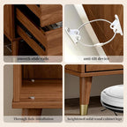 6 Drawer Dresser,47" Wide Mid Century Chest of Drawers,Wooden Bedroom Drawer Dresser with 6 Storage Drawers for Bedroom,Living Room,with Anti-Tipping Device,Walnut.HT