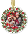 Personalized Christmas Ornaments 2030 Custom Ornaments for Christmas Tree Customized Photo Ornaments Picture Personalized Ornaments Home Decor Hanging Ceramic Xmas Ornament for Couples Family Wedding