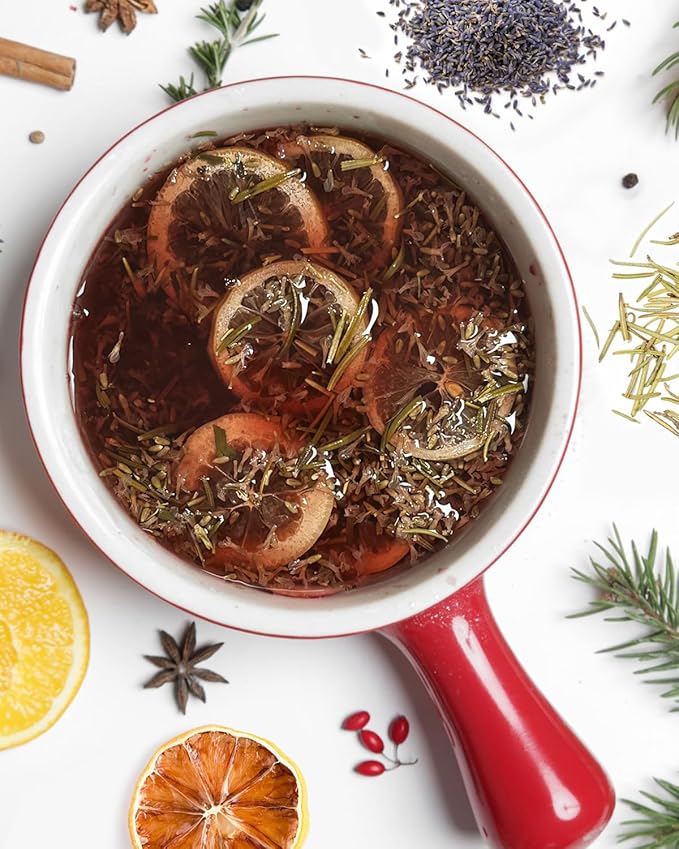 Simmer Pot Potpourri, Happiness Simmer Pot Mix with Dried Lemon Slices, Rosemary & Lavender,Spring & Summer Stovetop Potpourri Kits for Home Housewarming Gift