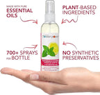 Natural Flower Power Air Freshener Spray - Odor Eliminator with Essential Oils for the Home, Car & Fabric - Cruelty Free & Vegan - Peppermint & Lemon - 2 x 4 oz