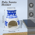 Handcrafted Palo Santo Burner – Hopi-Inspired Ceramic Incense Dish for Aromatherapy – Suitable for Sage, and Cone Incense – Ideal for Energy Cleansing, Yoga, Meditation, Zen, Altar Décor