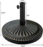 Giantex 31.5 lbs Patio Market Umbrella Base, Heavy Duty Cast Iron Resin Outdoor Stand, Vintage Garden Umbrella Holder, Umbrella Holder for Deck Porch Lawn Garden