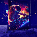 NYZE Astronaut Space Tapestry for Bedroom, Glow in the Dark Room Decor Wall Tapestries, Cool Galaxy Planet Wall Hanging, Wall Hanging for Men Guys Gamer Room Dorm Living Room 44in×60in