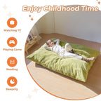MAXYOYO 3 in 1 Kids Bean Bag Chair Bed, Convertible Chair Folds from Bean Bag to Lounger, Child Floor Sofa for Gaming, Reading, Floor Mattress with High-Density Foam Filling