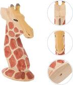 Wooden Giraffe Eyeglasses Holder Rack Tabletop Storage Stand Eyewear Organizer Desktop Display Shelf for Home Office Decor