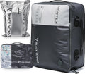 Black Voyage Reusable Vacuum Compression Travel Bag for Carry-On Suitcase and Backpack, Recycled IP67 Waterproof Space Saver Vacpack (1-Pack, 21L - No Pump)