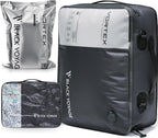 Black Voyage Reusable Vacuum Compression Travel Bag for Carry-On Suitcase and Backpack, Recycled IP67 Waterproof Space Saver Vacpack (1-Pack, 21L - No Pump)
