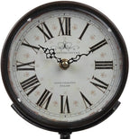 Lily's Home Antique Inspired Decorative Mantle Clock with Large Roman Numerals, Silent-Non-Ticking with Quartz Movement, Fits with Victorian or Antique Décor Theme, Black (11 3/4" Tall x 6 1/2" Wide)