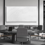 NBAODAN Large Wall Art Modern Canvas Picture Abstract Wall Decor White Line Art for Living Room Neutral Artwork for Office Bedroom 29"x58" Geometric Painting