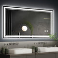 48“ x 28” LED Bathroom Mirror with Lights Anti-Fog Dimmable 3 Colors LED Mirror for Bathroom Memory Function Smart Mirror Wall Mounted Horizontal/Vertical