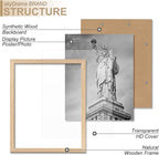 Natural Solid Wood 8x10 Picture Frame, Display 8 x 10 Inch Picture Poster Photo, Vertical & Horizontal Wall Hanging - 2 Pack/Natural/8"x10"