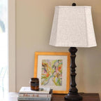 TOOTOO STAR Square cut corner lampshade, 10x13x10.5 inch medium table lamp shade floor lamp Beige Lamp shades Natural Linen Hand Crafted, Easy Assembly Required