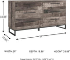 Signature Design by Ashley Neilsville 6 Drawer Dresser, Dark Brown