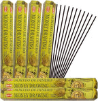 TRUMIRI Money Drawing Incense Sticks & Holder Bundle: 120pcs (6pk x 20pcs) Natural, Herbal Incense for Home Fragrance, Stress Relief, Meditation & Spiritual Decor