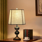 TOOTOO STAR Square cut corner lampshade, 10x13x10.5 inch medium table lamp shade floor lamp Beige Lamp shades Natural Linen Hand Crafted, Easy Assembly Required