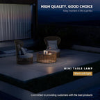 Compact Cordless Table Lamp, Rechargeable LED Night Light, Dual Light Source (RGB Top & Warm Bottom), Touch Control & Timer, Metal Lamp for Bedroom & Kids Room (Red 1-Pack)
