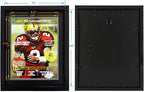 Goldfinch 4 Packs Sports Magazine Frame Displays Magazines Measuring 8.5 x 11.25 or 8.25 x 11 inches with Double Black Core Matting, Deep Frame Moulding, with Installed Hangers