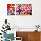 Novatique Graffiti Wall Art for Bedroom Banksy Street Wall Art Colorful Street Art Picture Print Pop Art Wall Decor for Living Room Bathroom,12" x 16" x 3Pcs