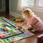 Kids ABC Rug for Playroom, Classroom Alphabet Area Carpet Playmat,Washable Toddler Mat for Baby Room,Play Room,Bedroom,Floor,Nursery (Green,4'x6')