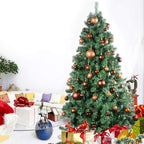 Orange Bronze 2.5" Christmas Balls Christmas Tree Decoration Ornaments Shatterproof Hanging Balls for Birthday Halloween Holiday Wedding Decorations Set of 18pcs