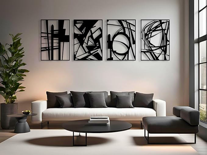 Vailla Wood Wall Art Decor Wall Hanging Sculpture Modern Home Decoration 3 Panels Nature Wall Hangings Large Wooden Wall Arr 3D Textured Sculptures for Living Room Bedroom Office Dinnig Room