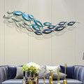 SUN RDPP Metal Fish Wall Art Decor, Large Coastal Ocean Metal Fish Wall Hangings Decor Wall Sculpture for Living Room Bedroom (C)