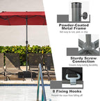 Giantex 200lbs Filled Umbrella Base with 2 Sandbags, Adjustable Knobs, All-Weather Cover, Fit for Poles up to 1.9", Large Outdoor Umbrella Stand Holder for Market Poolside Patio Table Umbrella