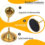 Metal Candle Holders for Candlesticks Taper Candlestick Holders Set Vintage Decorative Centerpiece Candelabra Tall Candle Stands (Gold, 2 Sets (6 pcs))