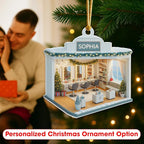 Personalized Hair Salon Christmas Ornament 2025, Custom Acrylic Flat Ornament, Holiday Tree Decoration, Gift for Hairdresser, Stylist & Cosmetologist