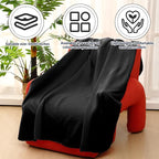 Newwiee 48 Pcs Fleece Throw Blankets Bulk 50'' x 60'' Oeko-tex Standard 100 Certified Spring Outdoor Wedding Guest Blankets Lightweight for Sleepover Donation Lap Pet Sofa Home (Black)