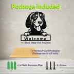 LACEEZEN Metal Dog Wall Art Home Decor Minimalist Hanging Appearance Dog Black Wall Sculptures Room & Living Room Front Entry Door Wall Garden Balcony 9.8"x 9.8"