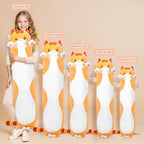 Mewaii Long Cat Plush Body Pillow, 28” Cute Brown Stuffed Animals Soft Plushies, Kitten Doll Toy Gift for Girlfriend