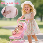UOFTKIZ Baby Dolls - 17 Inches Real Life Girl Dolls with Soft Body, Gift for Kids 3+, Grandparents, New-Parents