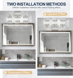 Crystal Modern Bathroom Light Fixtures, 3-Light Brushed Nickel Bathroom Vanity Wall Light, Vanity Lights for Mirror, Restroom, Bedroom (E26 Socket, Bulbs Not Included)